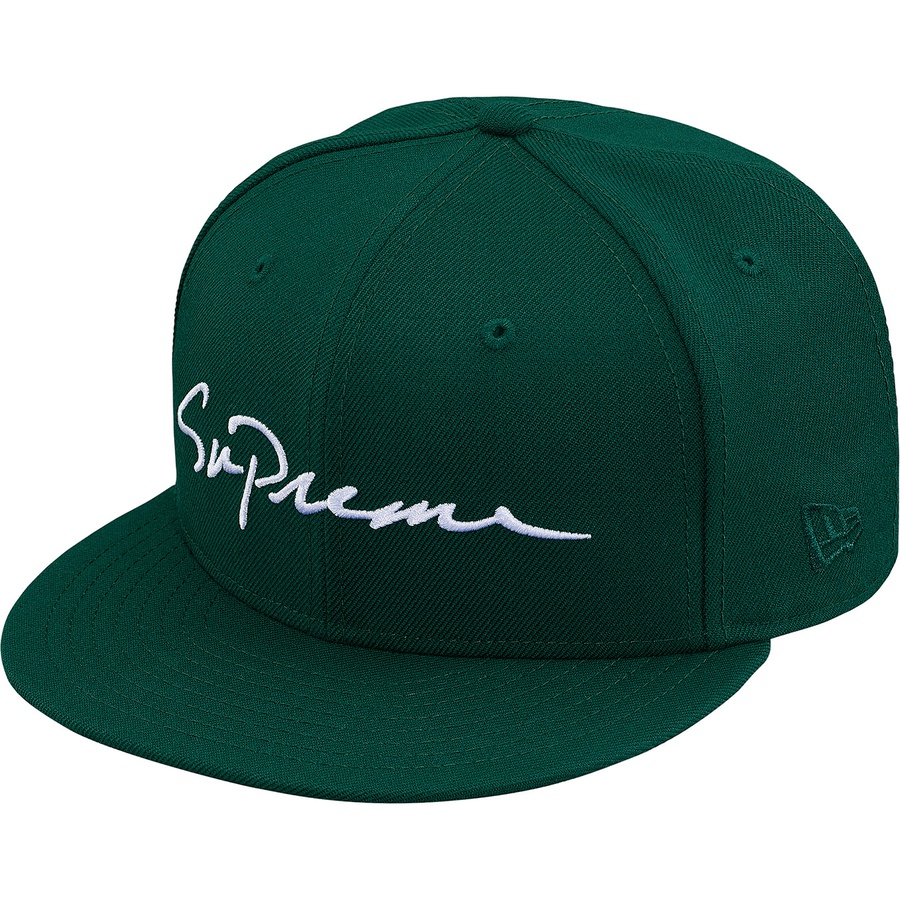 supreme new era cap classic script Green